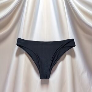 New Small Black Low Rise Bikini Swim Bottoms Booty Brazillian Cheeky